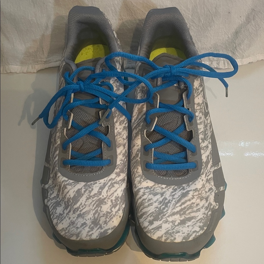 Under Armour Scorpio Men’s Gray and Blue Running Shoes